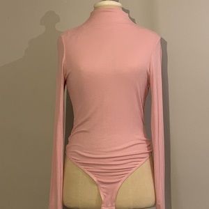 Shinestar Pink Turtleneck Longsleeve Bodysuit